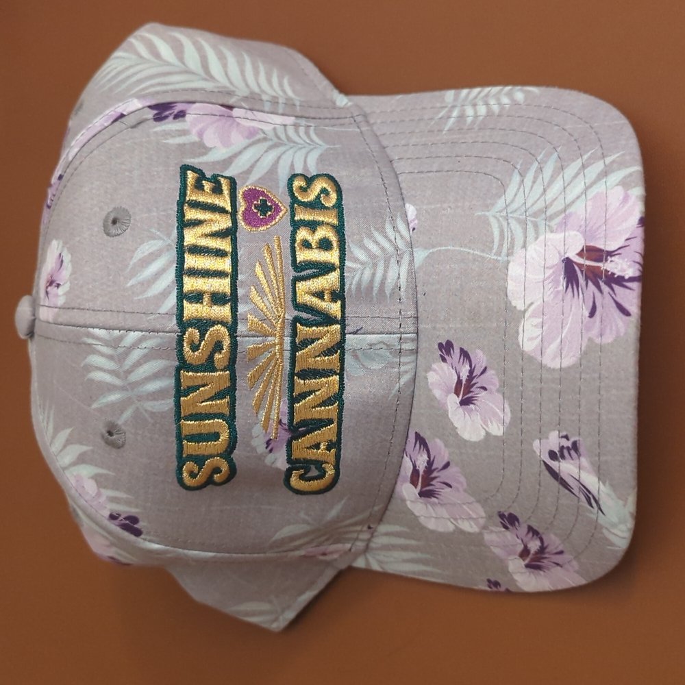 Sunshine Cannabis Floral Dad Hat